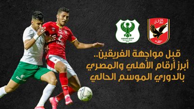 قبل مواجهة الفريقين.. أبرز أرقام الأهلي والمصري بالدوري الموسم الحالي | إنفوجراف