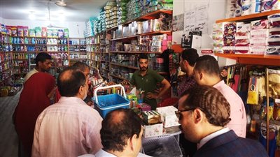 حملة رقابية مكبرة على محلات طلخا بالدقهلية
