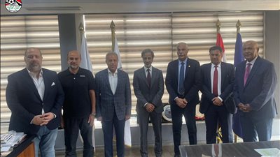 جمال علام يستقبل رئيس الاتحاد القطري لبحث سبل التعاون| صور