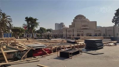 شاهد.. أعمال تجديد مسرح النافورة بعد حفل كاظم الساهر