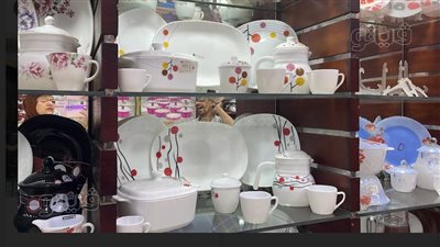 120 جنيها لطقم الأكواب الزجاج.... سوق غزة يغري 