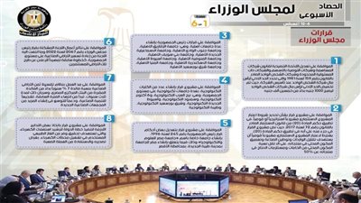 تأسيس شركة بألف جنيه أبرزها.. قرارات مجلس الوزراء الصادرة خلال أسبوع |إنفوجراف
