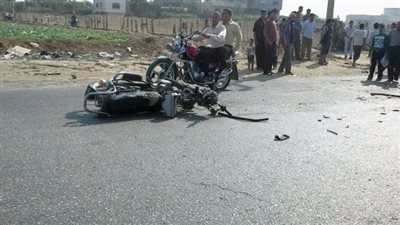 إصابة شاب في حادث تصادم بطريق السنطة - زفتى