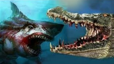 خلق ليقتل.. مواجهة بين تمساح و6 قروش| فيديو