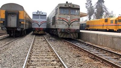 بتر ساق عامل صدمه قطار أمام محطة السكة الحديد ببنى سويف