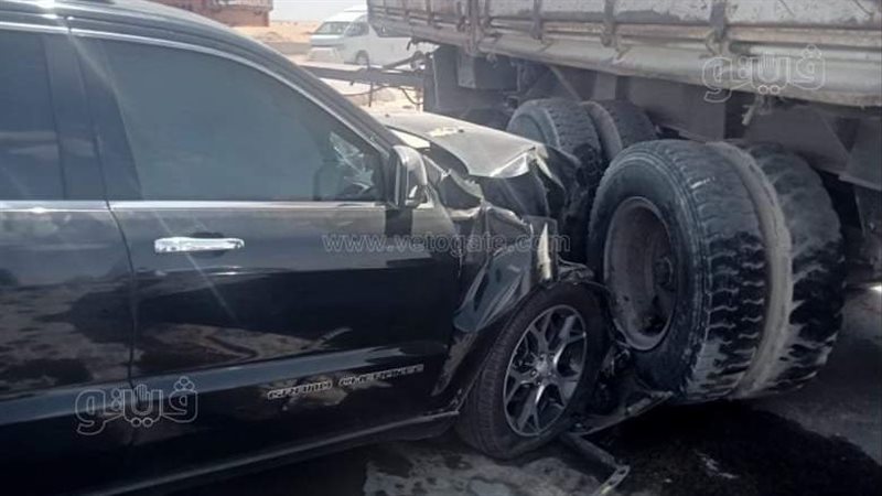 أثر حادث تصادم سيارة