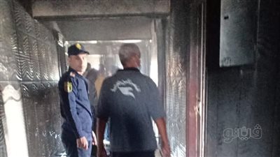 حريق داخل سكن الأطباء بمستشفى البدرشين | صور 