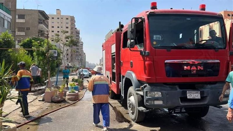 حريق محل أثاث بمدينة