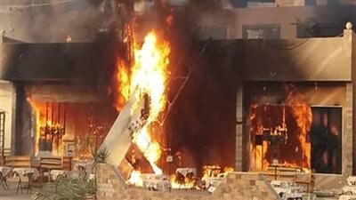 مصدر: أنبوبة غاز وراء حريق مطعم الساحل الشمالي