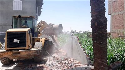  إزالة 826 حالة تعد على الأراضي الزراعية وأملاك الدولة بالمنوفية