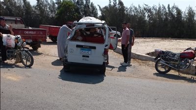 إصابة 8 أشخاص في انقلاب سيارة بالإسماعيلية