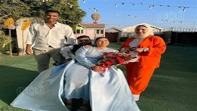 الحب ينتصر.. شقيقتان تتزوجان أخوين من ذوي الهمم بالشرقية | صور 