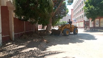 حملات نظافة وتجميل وتركيب بلاط انترلوك بشوارع حي شرق أسيوط 