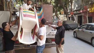 ضبط 98 حالة اشغال في حملة بالطالبية والهرم 