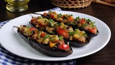 طريقة عمل الباذنجان بالخلطة | فيديو