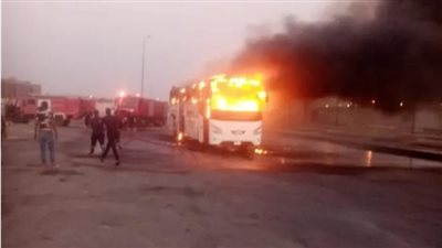 استعجال تقرير المعمل الجنائي في احتراق أتوبيس بعد كارتة الطور