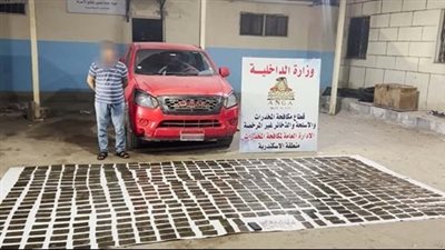 بقيمة 4.2 مليون جنيه.. العثور على 600 طربة حشيش داخل سيارة بالإسكندرية