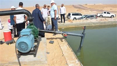 محافظ الوادي الجديد يتفقد مجمع المصالح الحكومية ومشروع زراعة الغرود الرملية