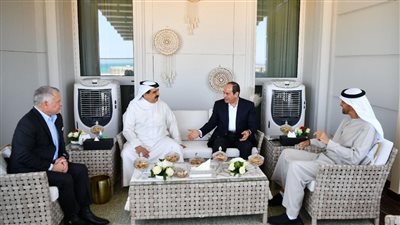 نتائج المباحثات التشاورية فى اللقاء الأخوى بالعلمين لقادة مصر والإمارات والبحرين والأردن