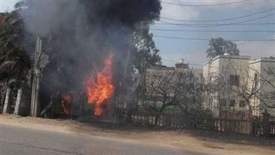 النيابة تعاين حريق محطة كهرباء حلوان