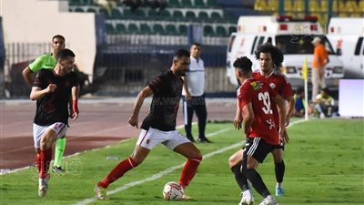 أحمد سمير يحرز هدف طلائع الجيش الأول أمام الأهلي 