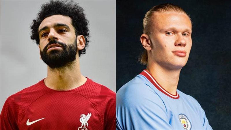 هالاند ومحمد صلاح