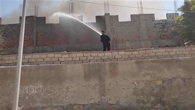 أول فيديو وصور من حريق مصنع قطن بحلوان 