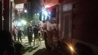 مصرع شخصين من أسرة واحدة.. 8 صور ترصد آثار حريق شقة ببهتيم