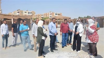 نائب محافظ الوادي الجديد تتابع تجهيزات أرض المعارض استعدادا للملتقى التسويقي الثاني للتمور