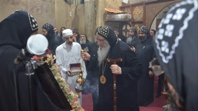 الأنبا إبرام يترأس صلاة عيد شهداء الفيوم