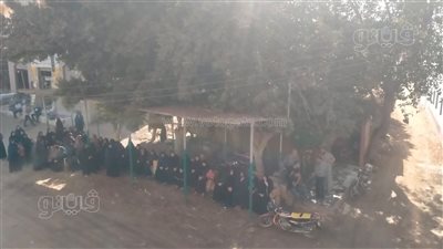  نساء قرية طوخ طنبشا يتشحن بالسواد حزنا على رحيل أماني الجزار | صور