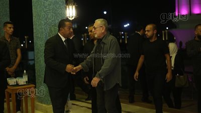 جمال علام وعدلي القيعي وكريم حسن شحاتة في عزاء شقيقة الخطيب |فيديو وصور