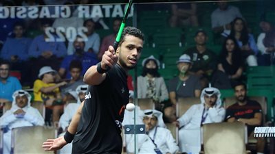 مصطفى عسل: سعيد بتحقيق الفوز والتأهل للدور الثاني ببطولة قطر للإسكواش