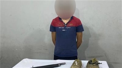 حبس عنصر إجرامي شديد الخطورة بتهمة حيازة أسلحة ومواد مخدرة