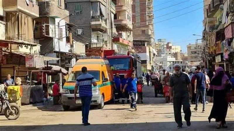 انهبار بلكونة بالمنصورة