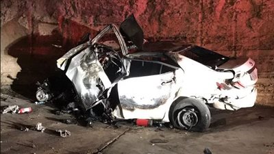 سيارة تسير عكس الاتجاه.. إصابة 4 أشخاص في تصادم 3 سيارات أعلى كوبري الساحل