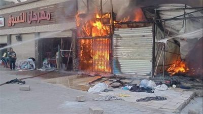 السيطرة على حريق في معرض بشبرا الخيمة | صور 