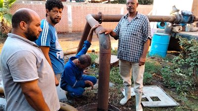  إصلاح خط طرد محطة صرف بورسعيد بالإسماعيلية | صور