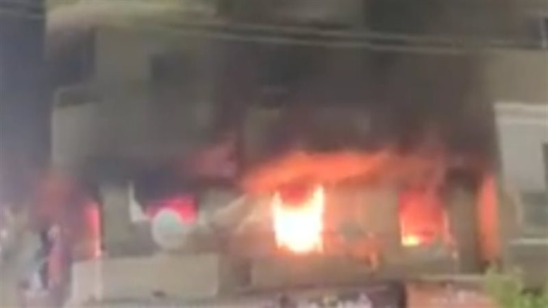 حريق شقة بمصر الجديدة