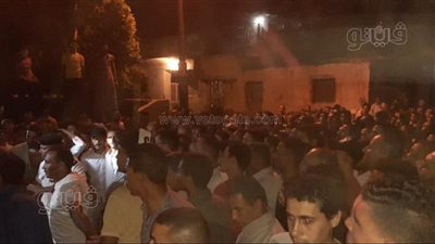 تشييع جنازة ضابط شرطة بالشرقية لقى مصرعه في حادث سير | صور