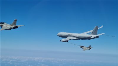 القوات الجوية المصرية والفرنسية تنفذان تدريبا مشتركا