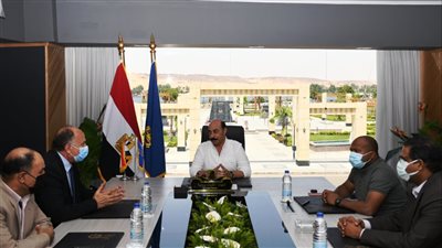 محافظ أسوان يلتقي رئيس مصلحة الميكانيكا والكهرباء بوزارة الري