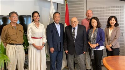 مدير مكتبة الإسكندرية يستقبل وفد هيئة التعاون الدولي اليابانية