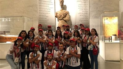 المتحف القومي للحضارة يستقبل وفد شباب ملتقى لوجوس للشباب 2021