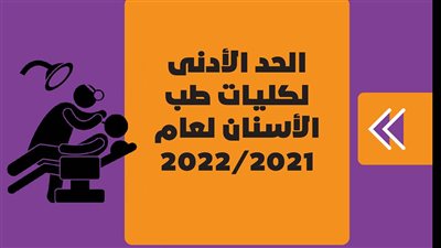 الحد الأدنى لكليات طب الأسنان لعام 2021/2022 | انفوجراف