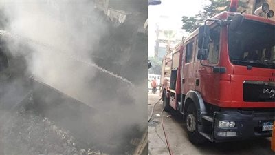 إخماد حريق في عقار بعابدين