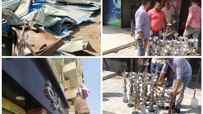 غلق وتشميع 11 مقهى وكافيه مخالف بإمبابة | صور