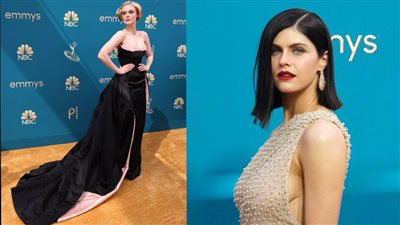 ألكسندرا داداريو وايل فانينج على السجادة الذهبية لحفل الإيمي | فيديو