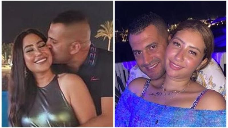 بوسي مع زوجها