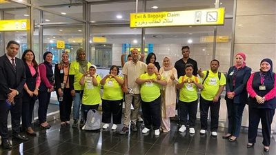 مطار القاهرة يستقبل المشاركين فى ملتقى أولادنا لفنون ذوي القدرات الخاصة